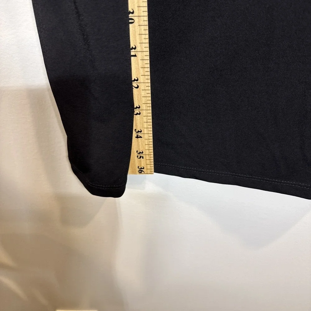 Michael Kors Tank‎ Dress Womens Small Black Tasseled Sleeveless Stretch Flowy